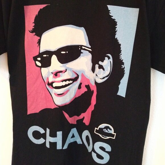 Jurassic Park Dr. Malcolm Ian "Chaos" large black t-shirt - Picture 2 of 8
